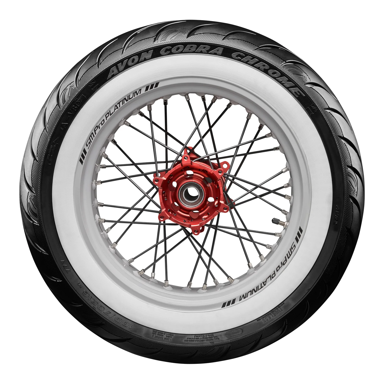 Avon Cobra Chrome 150/80R16 White Wall Rear Tyre (71V Rating) AV92 - Image 2