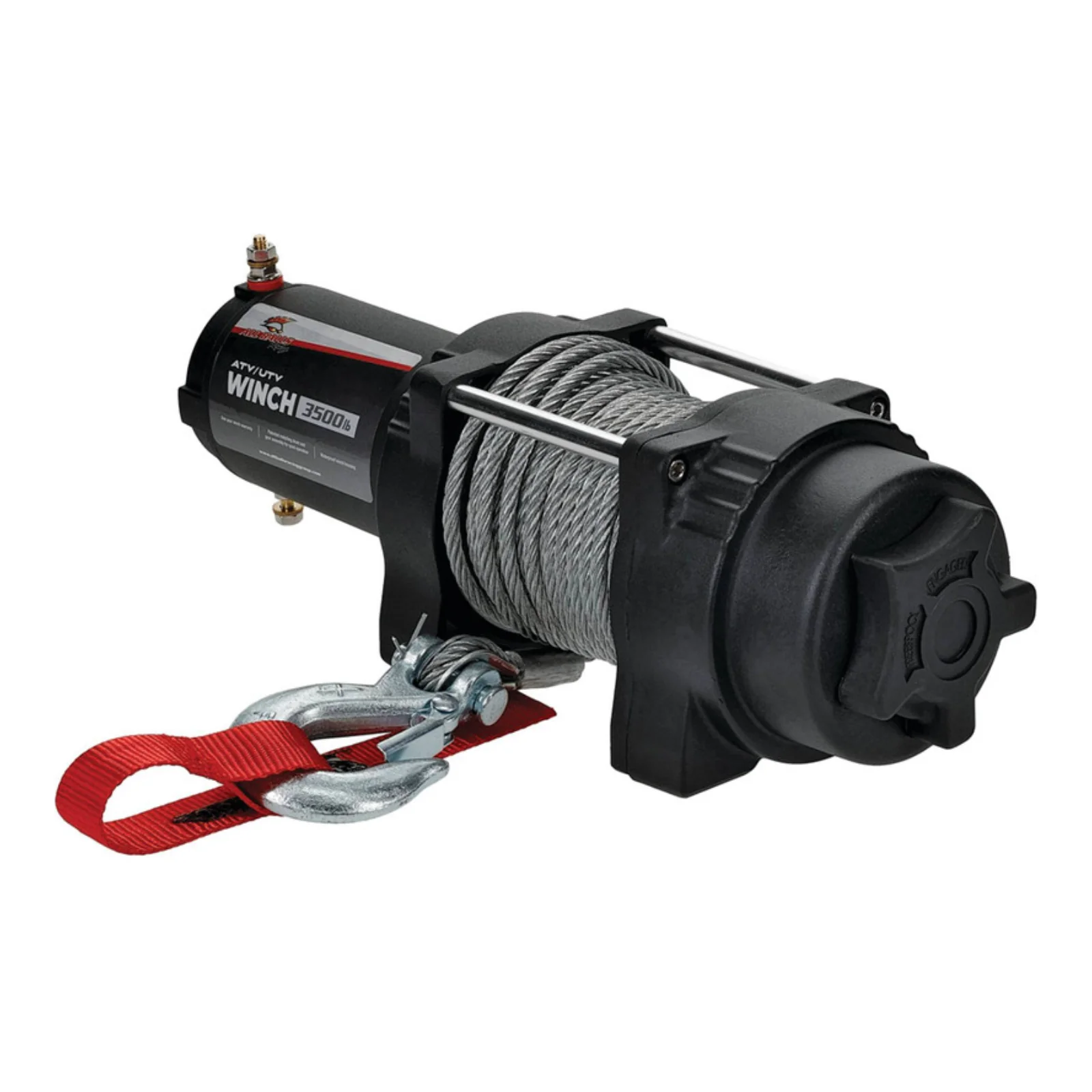 ALL BALLS 4 BOLT WINCH 3500LB with 39FT STEEL WIRE - Image 3