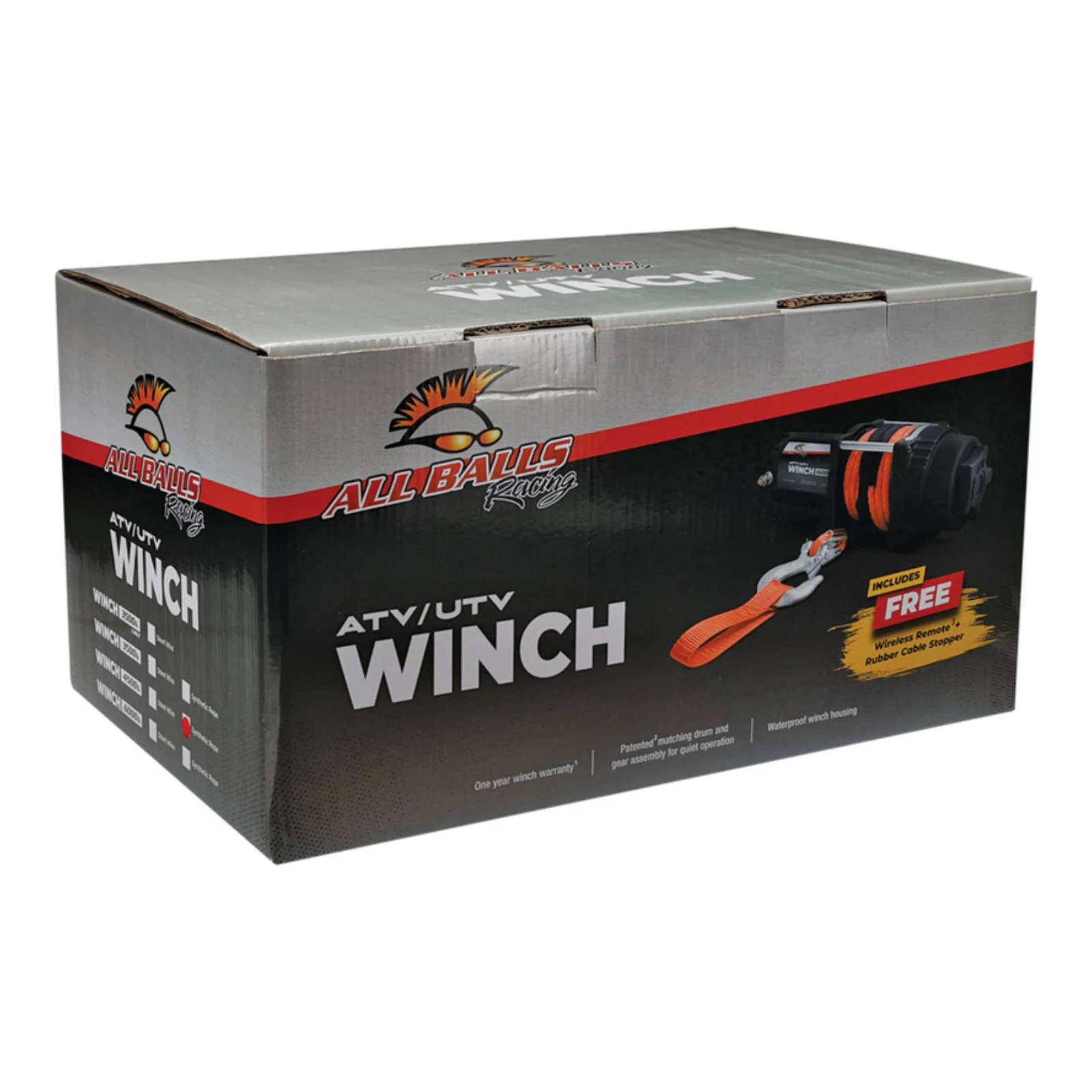 ALL BALLS 4 BOLT WINCH 4500LB with 33FT SYNTHETIC ROPE - Image 6