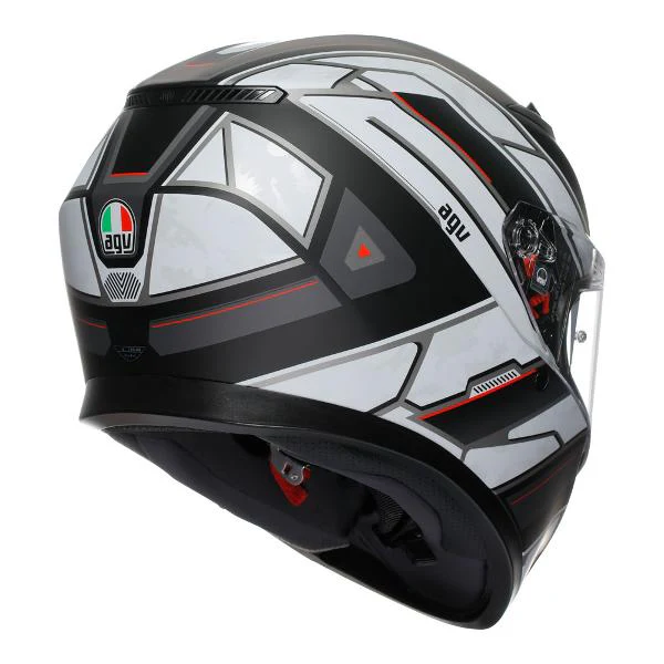 AGV Mens Motorcycle Full Face K3 Rivia Matt Black/White - Image 6