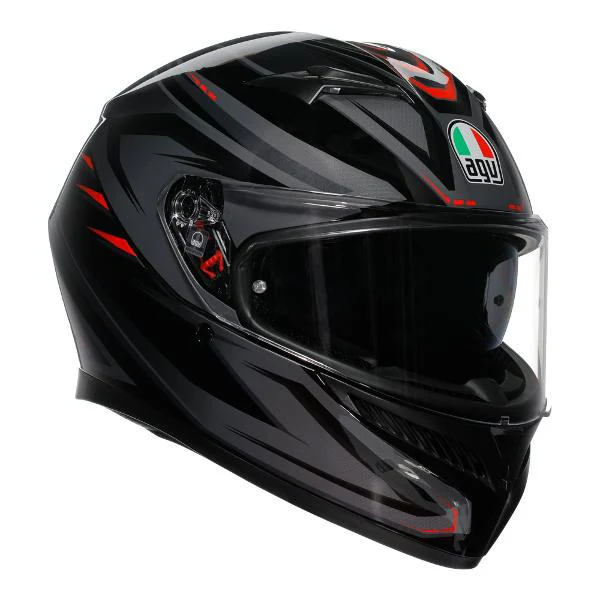 AGV Mens Motorcycle Full Face K3 Syth Black/Red