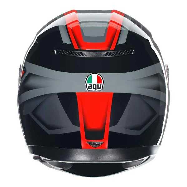 AGV Mens Motorcycle Full Face Road Helmet K3 Compound Black/Red - Image 6