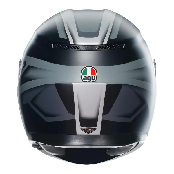 AGV Mens Motorcycle Full Face Road Helmet K3 Compound Matt Black/Grey - Image 5