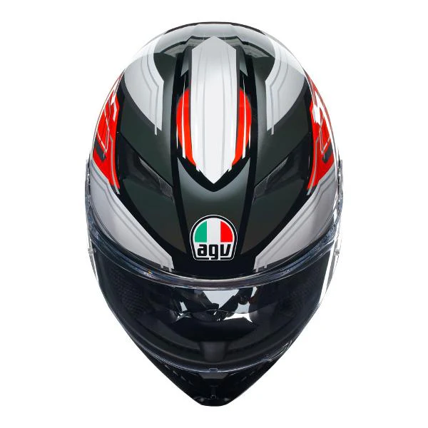 AGV Mens Motorcycle Full Face Road Helmet K3 Wing Black/Italy - Image 7