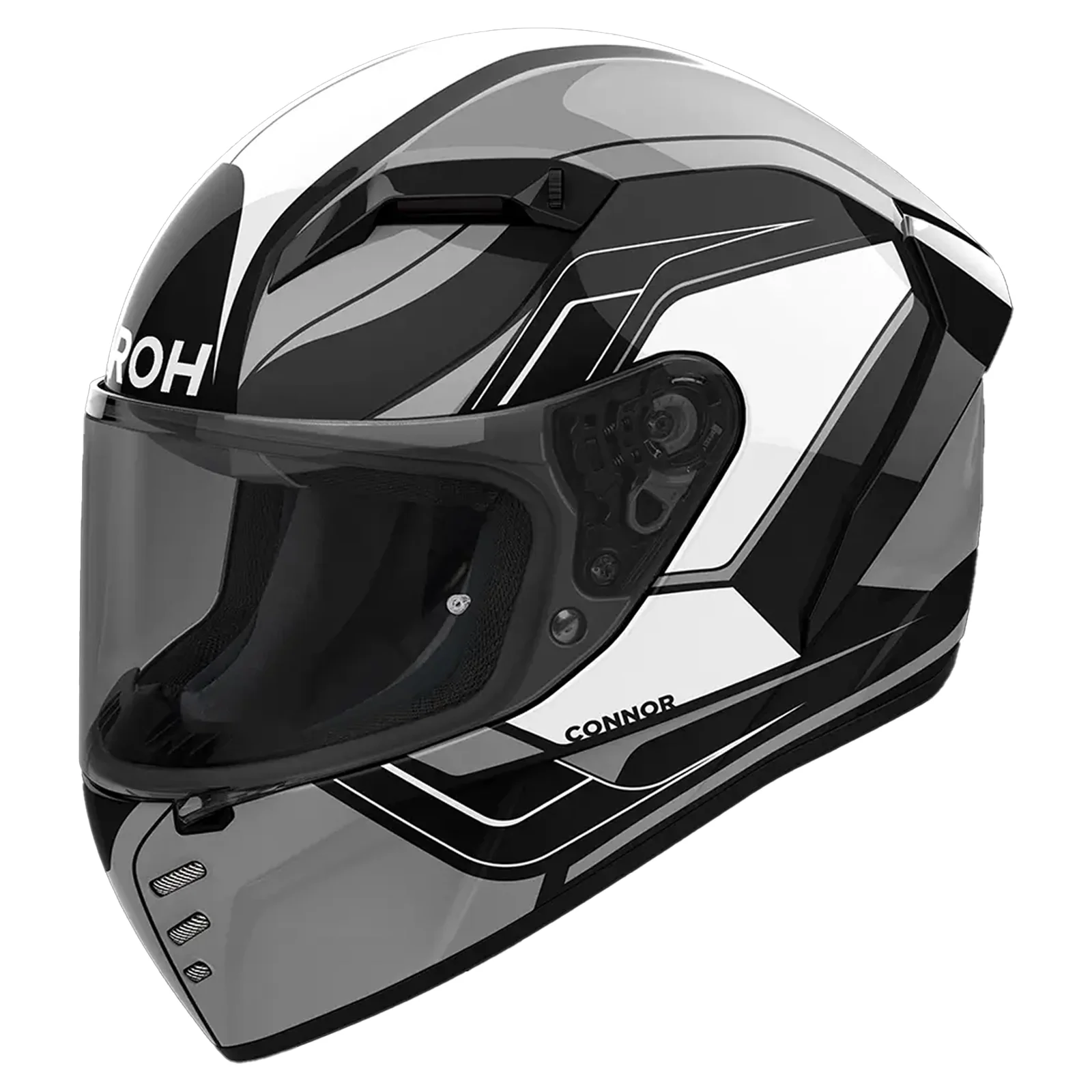 Airoh Road Motorcycle Helmet Connor Dunk Black Gloss