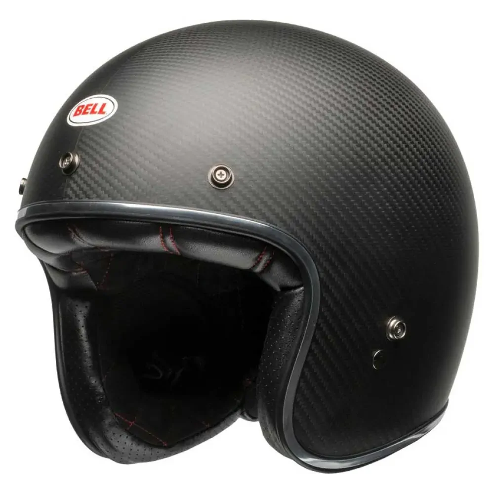 Bell Motorcycle Custom 500 Carbon Open Face Helmet - Image 2