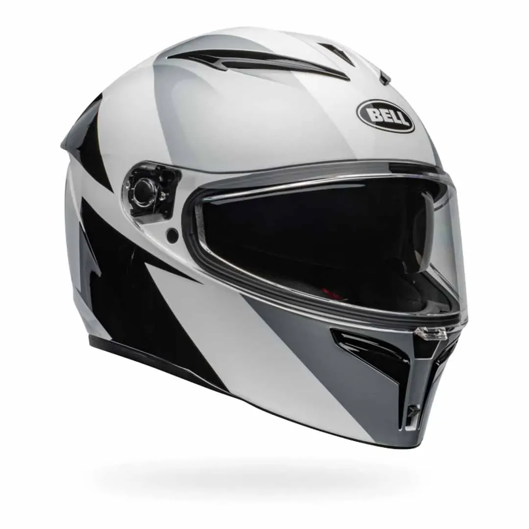 Bell Motorcycle Full Face Lithium Shear Helmet Silver White