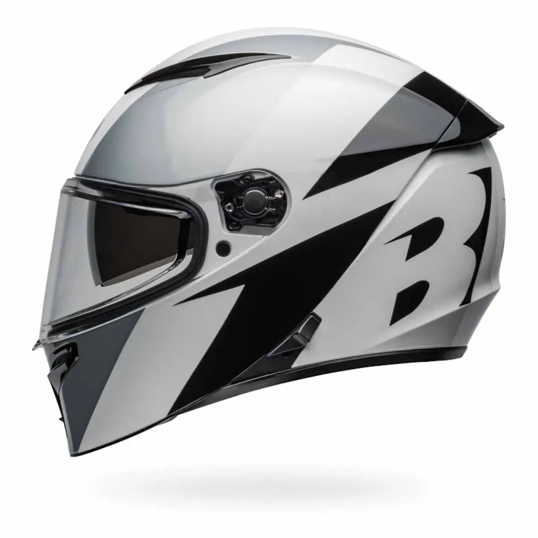 Bell Motorcycle Full Face Lithium Shear Helmet Silver White - Image 2