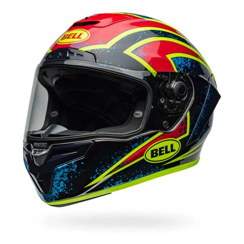 Bell Motorcycle Full Face Race Star DLX Xenon Helmet Blue Ret - Image 2