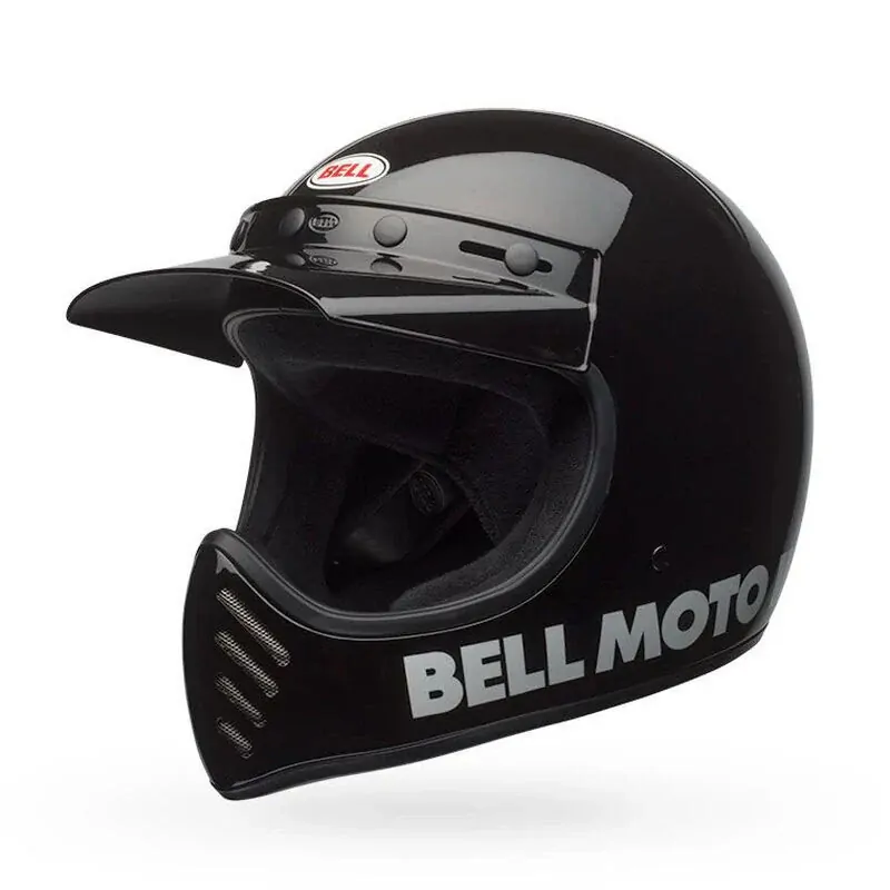 Bell Motorcycle Off Road Moto 3 Classic Helmet Gloss Black - Image 2