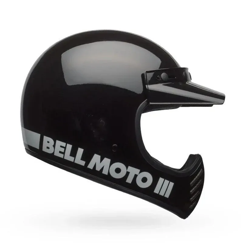 Bell Motorcycle Off Road Moto 3 Classic Helmet Gloss Black - Image 3