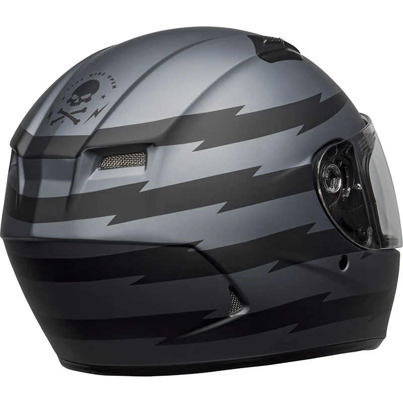 Bell Street Motorbike Helmet Qualifier Z-Ray Grey Matt Black - Image 4