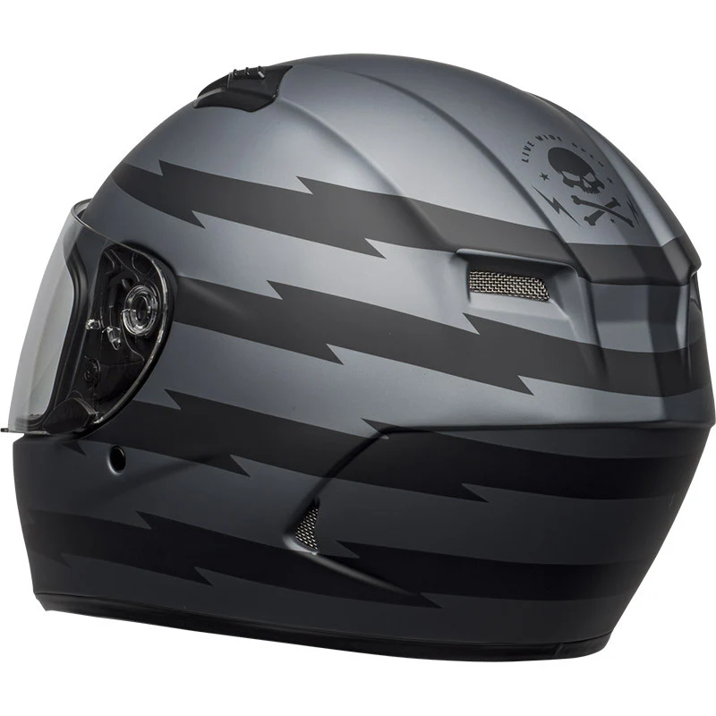 Bell Street Motorbike Helmet Qualifier Z-Ray Grey Matt Black - Image 5