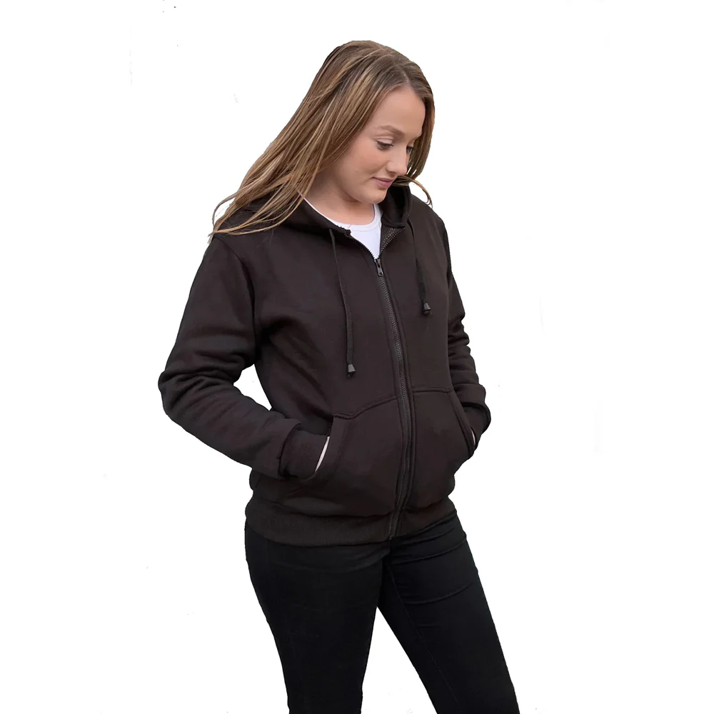 Bikers Gear Australia Alpha Lady Protective Motorcycle Hoodie Black - Image 3