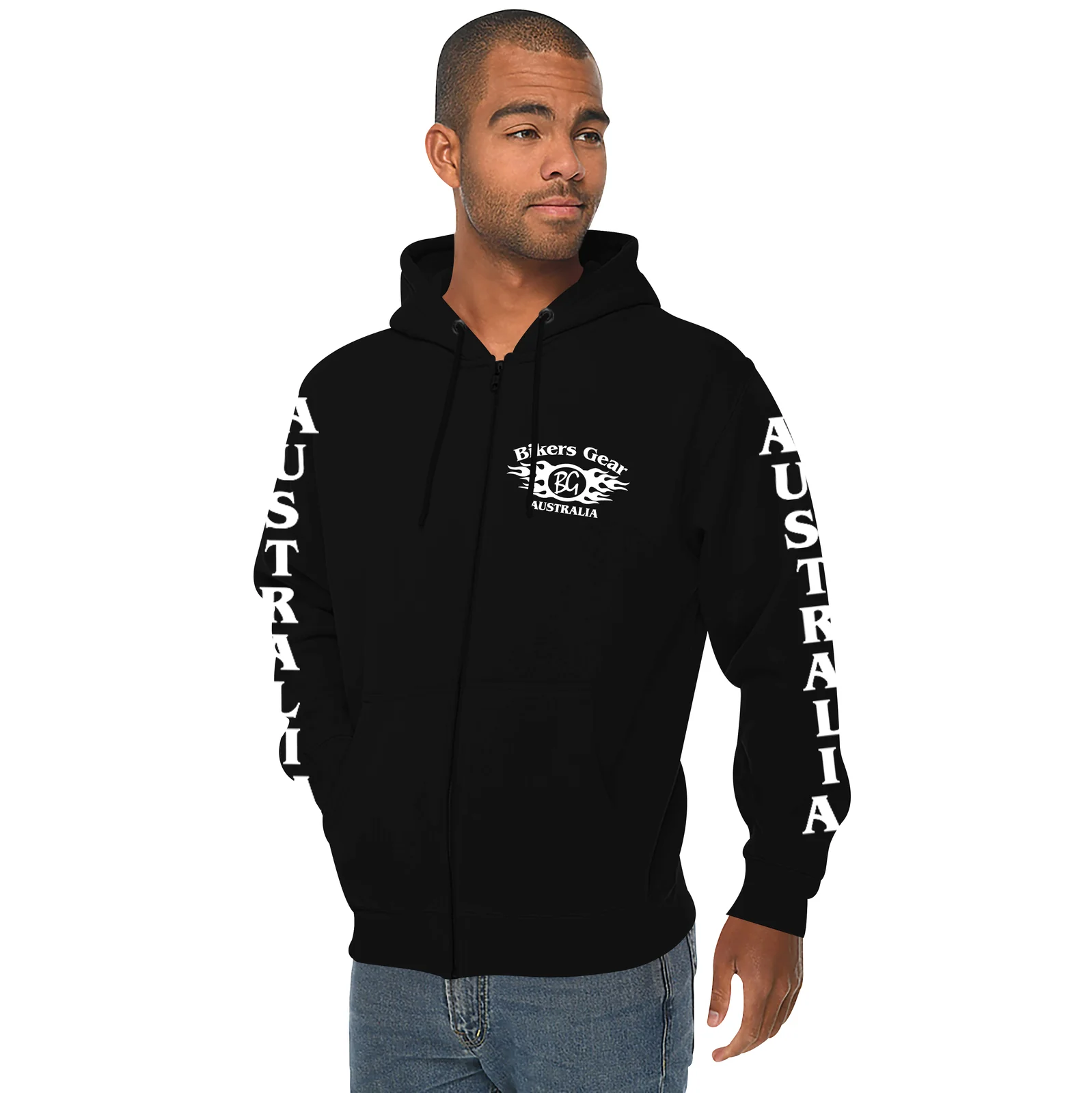 Bikers Gear Australia Printed Protective Motorcycle kevlar Hoodie - Image 7
