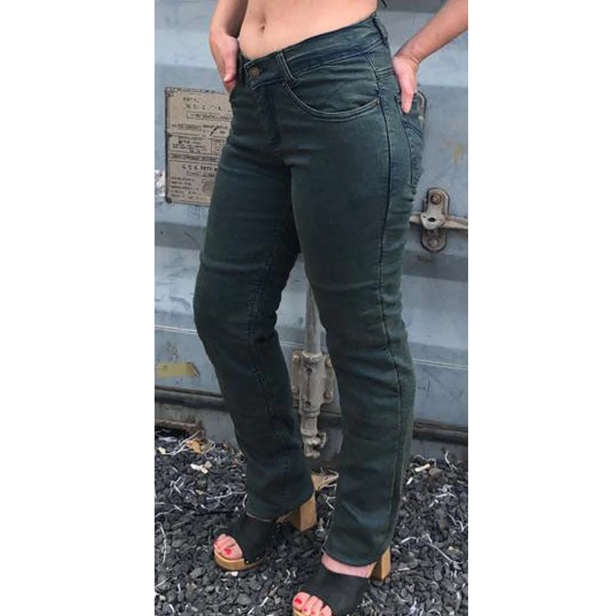 Bikers Gear Australia Falkor Women Vintage Motorcycle Kevlar Jeans - Image 3