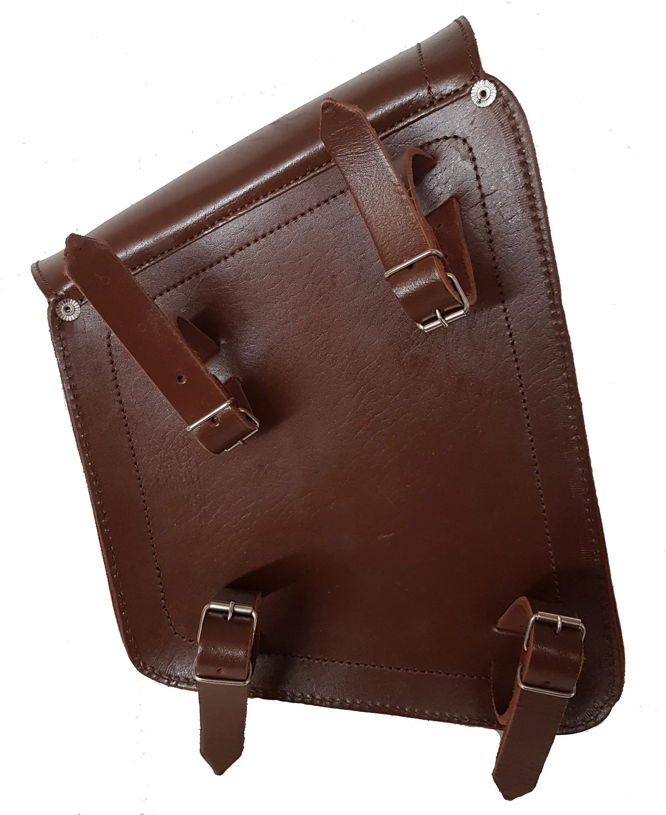 BGA Freedon Motorcycle Softail Swingarm Bag Brown - Image 2