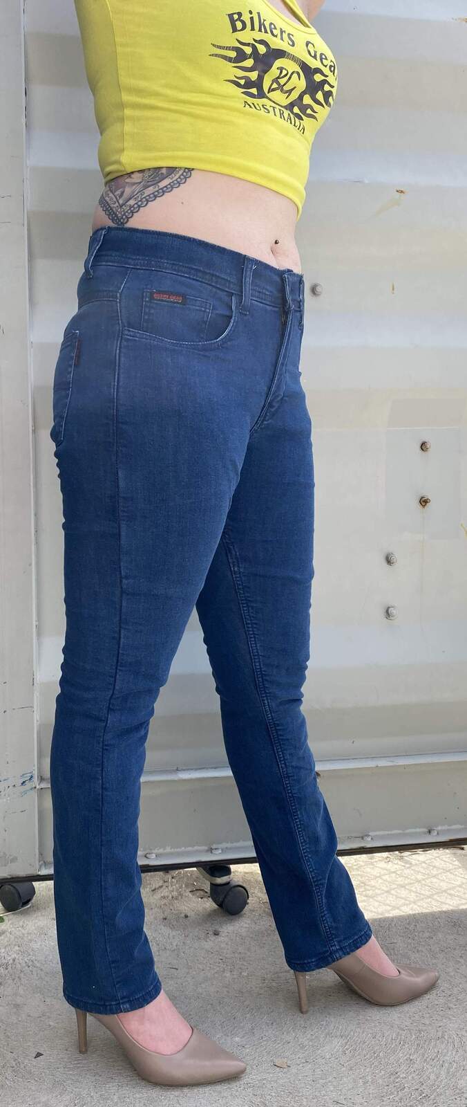 Bikers Gear Australia Classic Lady Motorcycle Protective Lined With Kevlar Jeans Blue - Image 8
