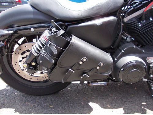 BGA Harley Sportster Motorcycle Swing Arm Bag Bottle Holder Right
