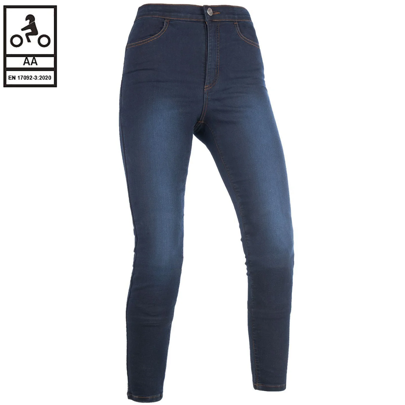 BGA Ladies Super Jegging Motorcycle Protective Lined With Kevlar Jeans Blue