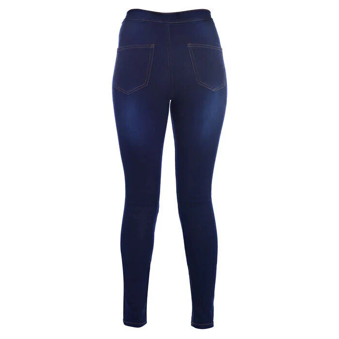 BGA Ladies Super Jegging Motorcycle Protective Lined With Kevlar Jeans Blue - Image 4