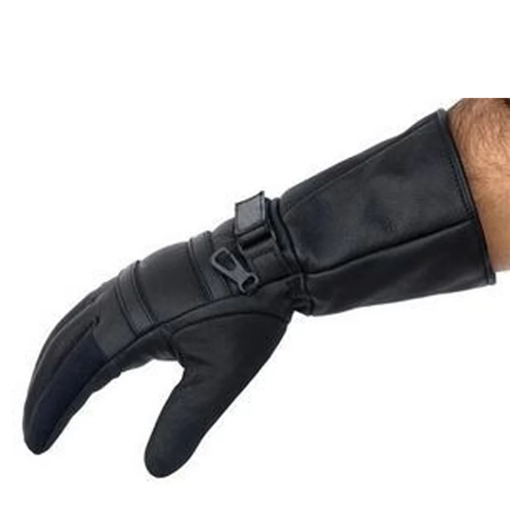 Bikers Gear Australia Leather Long Gauntlet Motorcycle Gloves - Image 6