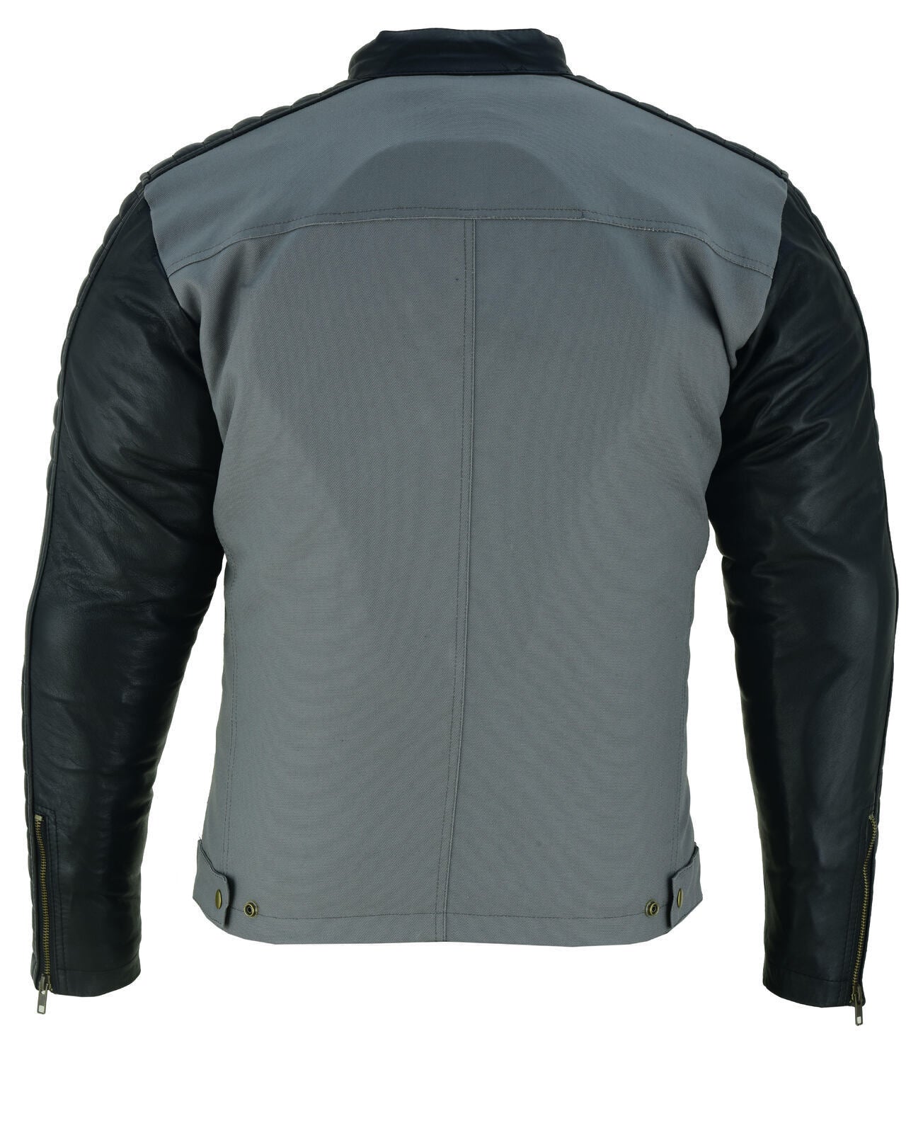 Bikers Gear Australia Mens Canvas Duo Urban Leather Motorcycle Jacket - Image 5
