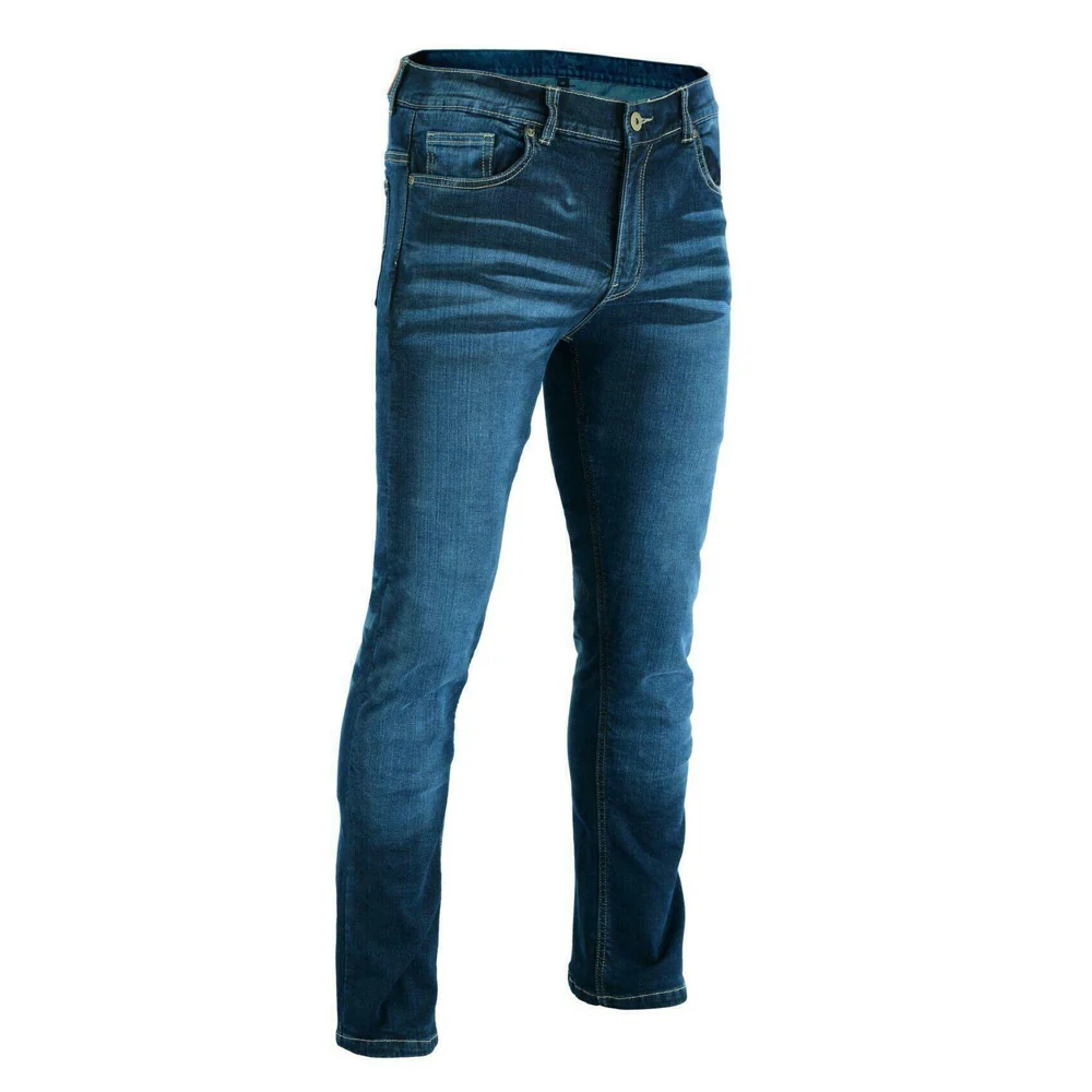 Bikers Gear Australia Mens Highway Stretch Denim Protective Lined With Kevlar Motorcycle Jeans Blue - Image 4