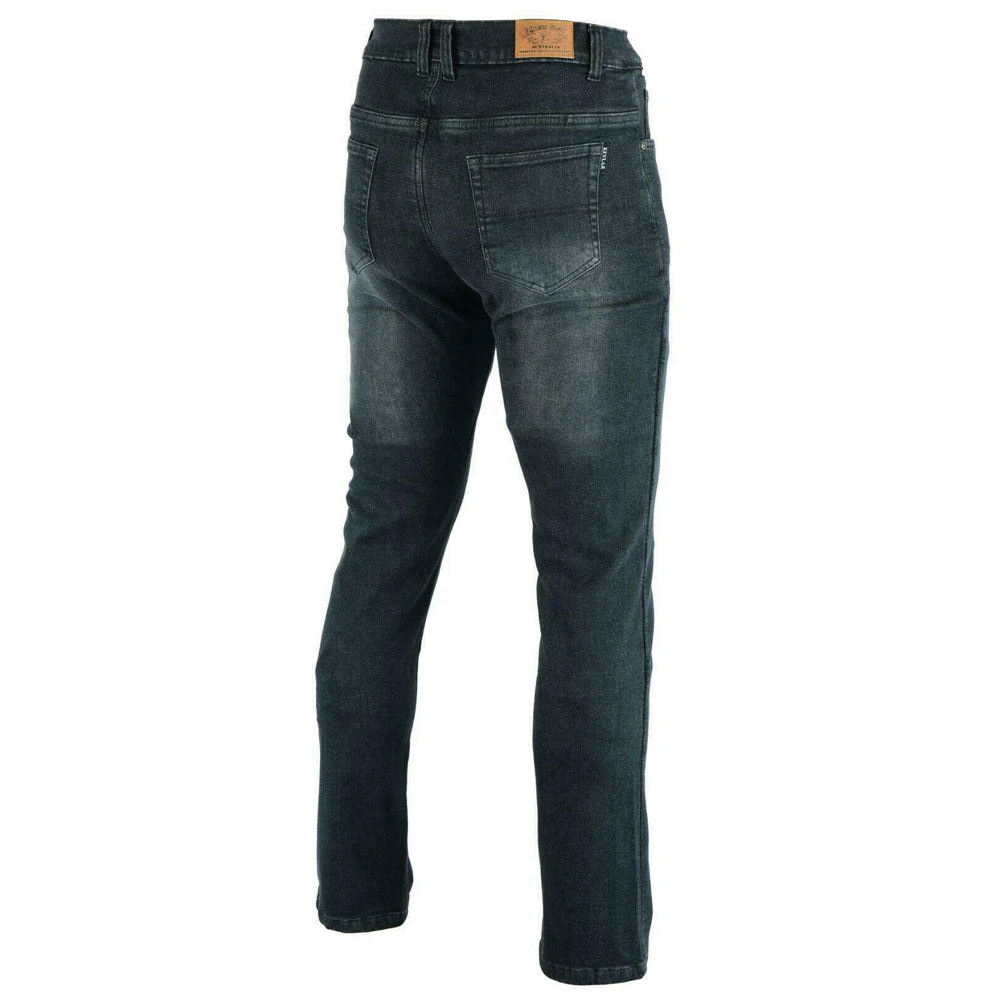 Bikers Gear Australia Mens Highway Stretch Denim Protective Lined With Kevlar Motorcycle Jeans Grey - Image 6