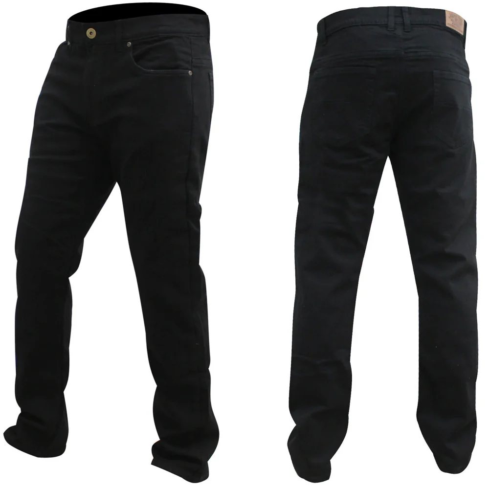 Bikers Gear Australia Mens Victor Comfort Protective Lined With Kevlar Motorcycle Stretch Jeans Black - Image 7
