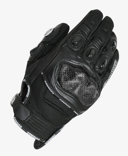 Bikers Gear Australia Nelson Motorcycle Leather Gloves With Kevlar Lined Black - Image 4