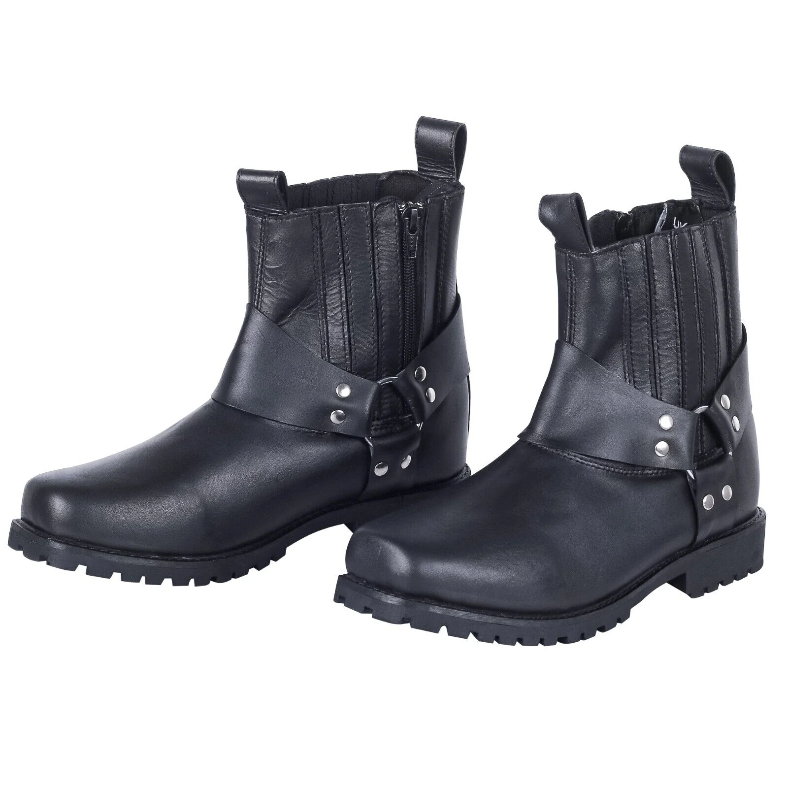 Bikers Gear Australia Rebel Harness Short Leather Biker Boots - Image 3