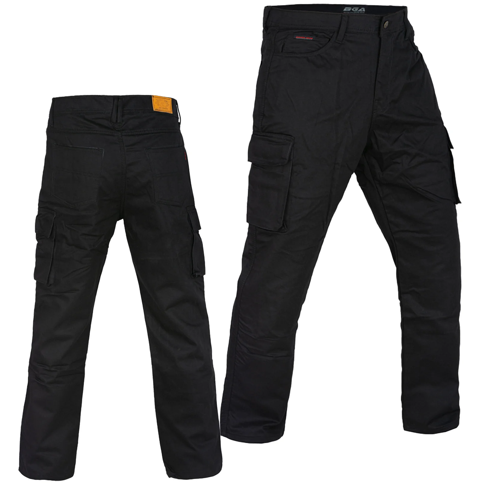 Bikers Gear Australia Robin Men Motorcycle Cargo Jeans Lined With Kevlar Black - Image 3