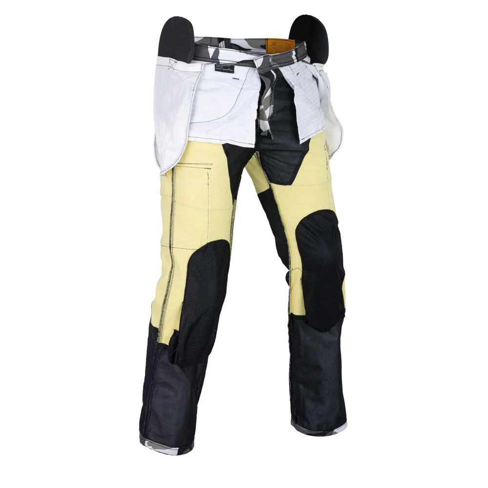 Bikers Gear Men Motorcycle Cargo KEVLAR Pants Camo Grey / Black - Image 4