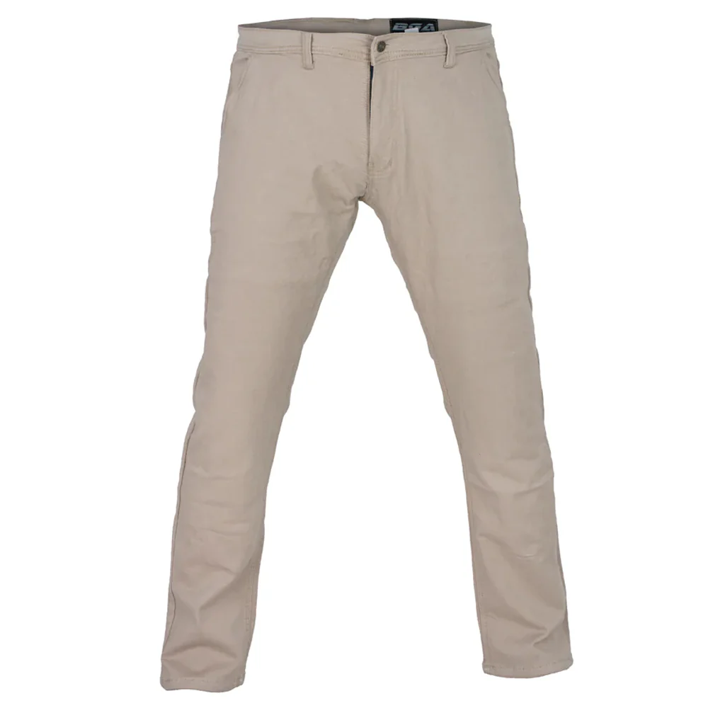 Bikers Gear Australia Stork Motorcycle Kevlar Lined Chinos Pants Tan Stretch - Image 4