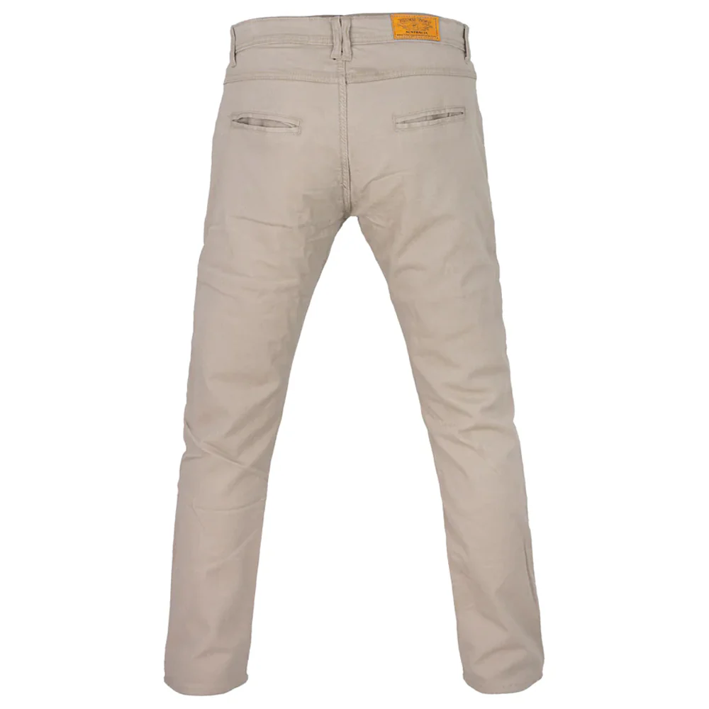 Bikers Gear Australia Stork Motorcycle Kevlar Lined Chinos Pants Tan Stretch - Image 5