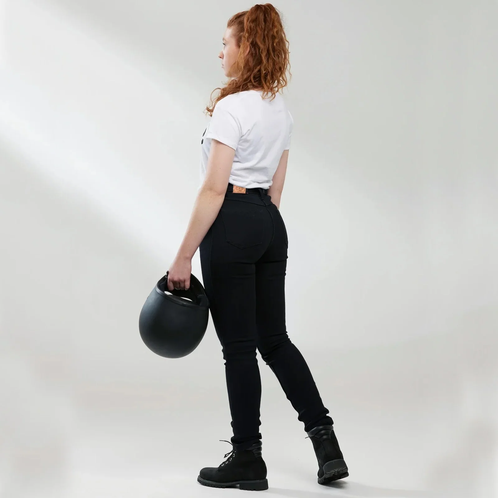 Bikers Gear Australia Womens Classic Motorcycle Kevlar Jeans Black - Image 3