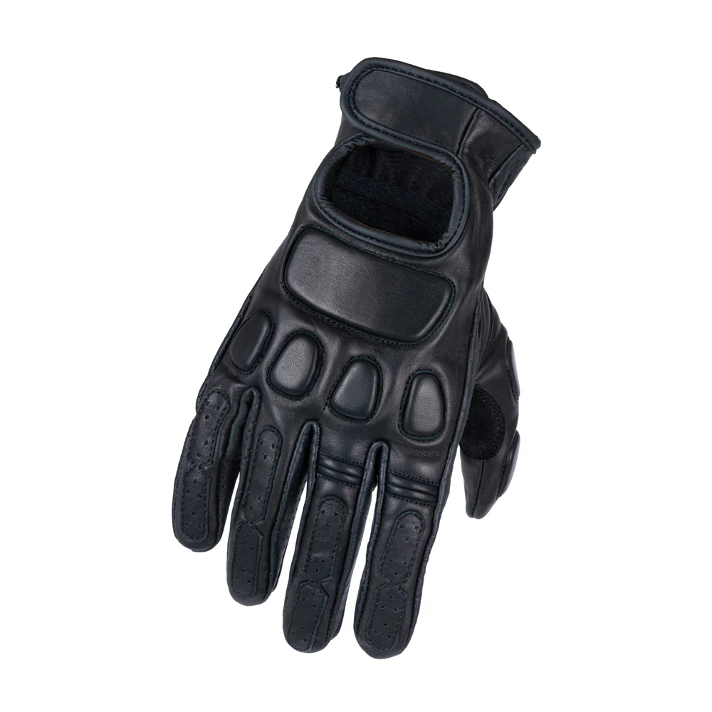 Bikers Gear Australia Tasker Leather Motorcycle Gloves Black - Image 3