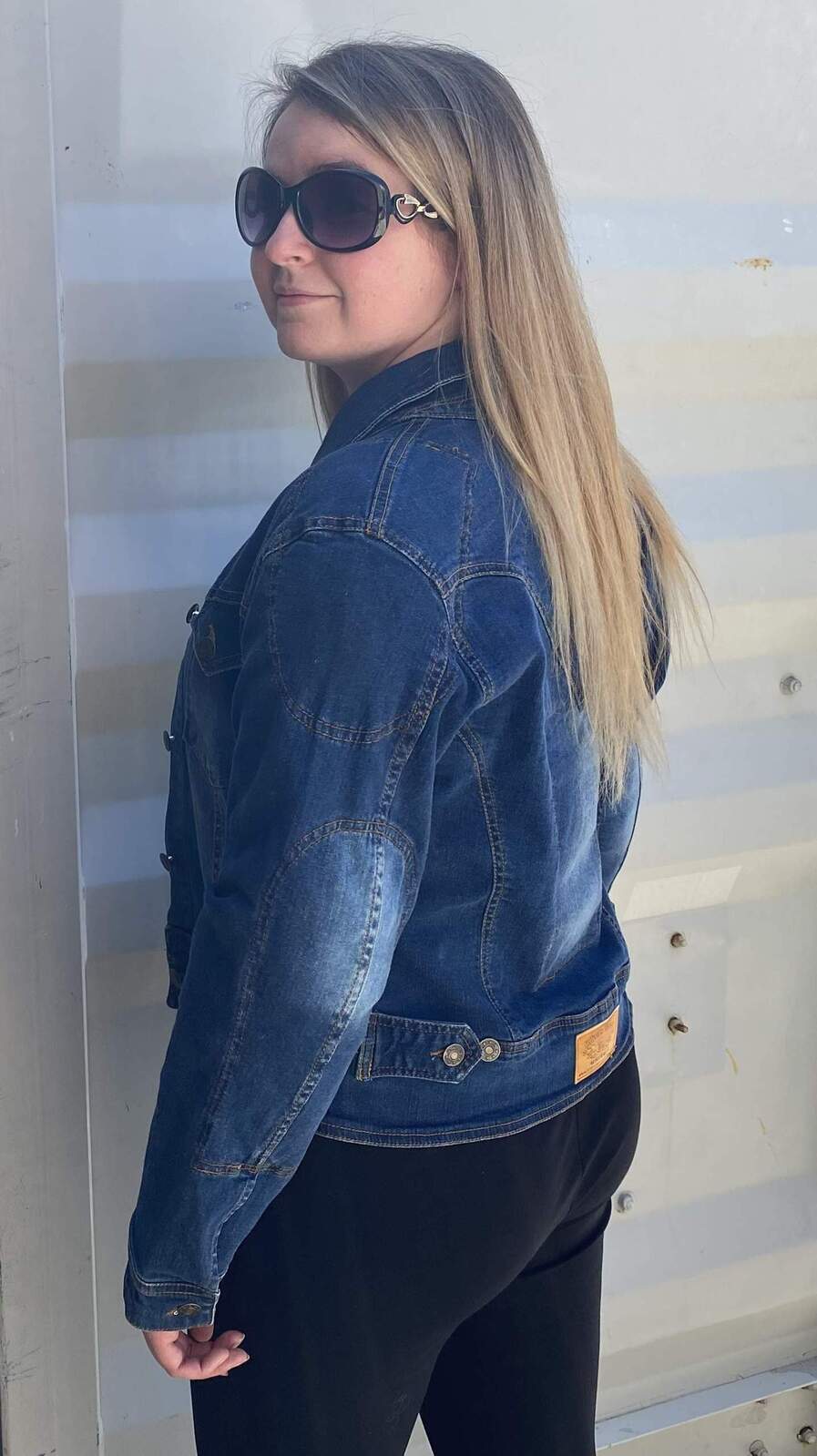 BGA Vixen Women's Protective Denim Jacket Blue Kevlar Lined - Image 5