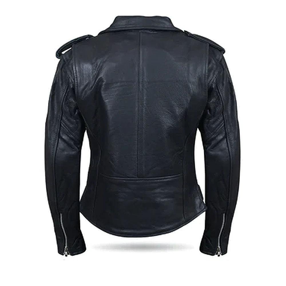 Bikers Gear Australia Women's Brando Leather Motorcycle Jacket - Image 3