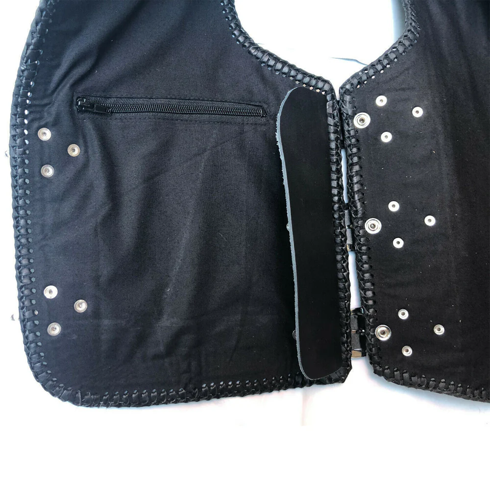 Bikers Gear Australia Albany HD 3mm Motorcycle Club buckle Vest Black - Image 4