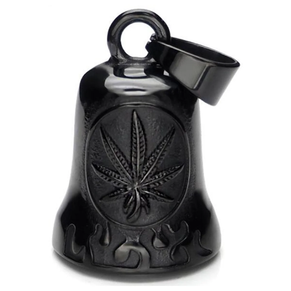 Bikers Gear Australia Black Marijuana Motorcycle Guardian Bell New