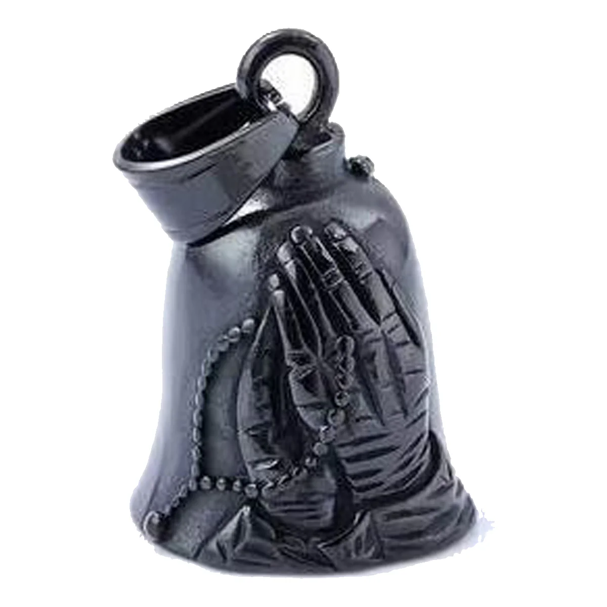 Bikers Gear Australia Black Praying Hands Motorcycle Guardian Bell New
