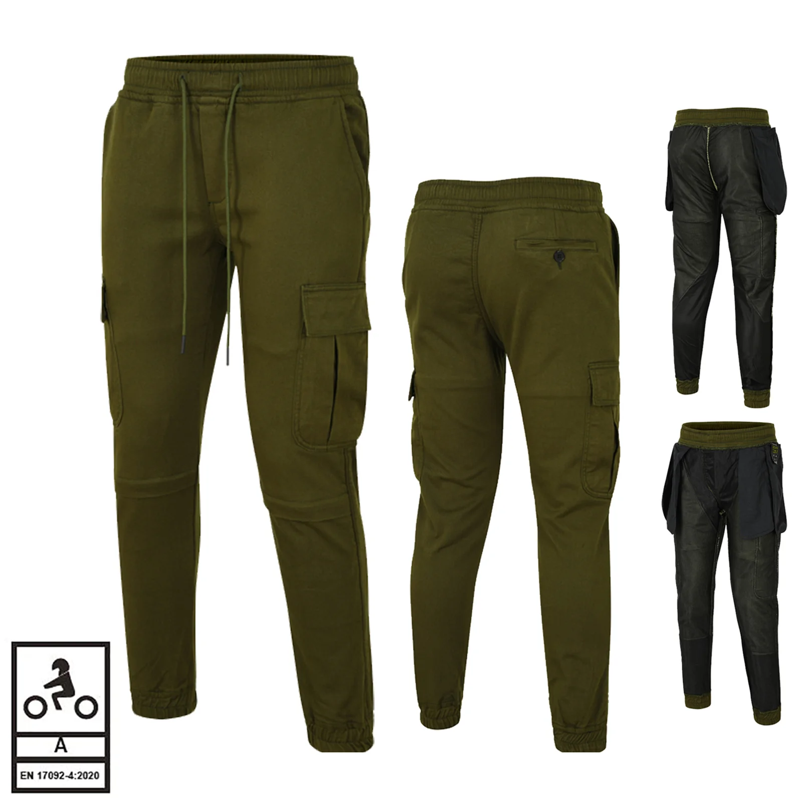 Bikers Gear Australia Charlie Casual Motorcycle Kevlar lined Jeans Green