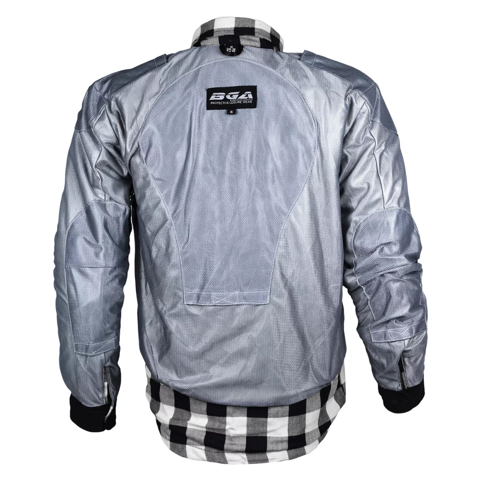 Bikers Gear Australia Exo Rider Lined with Kevlar Protective Motorcycle Shirts Black / White - Image 8