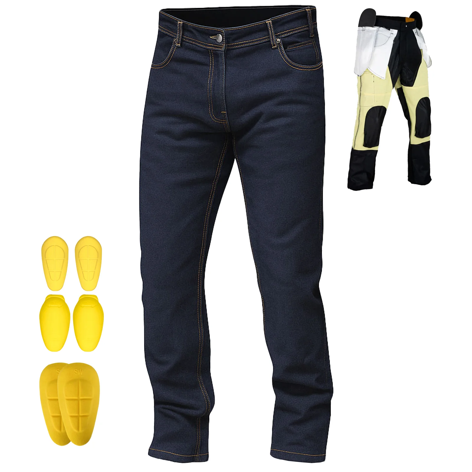Bikers Gear Australia Mens Motorcycle Cordura Denim jeans Blue