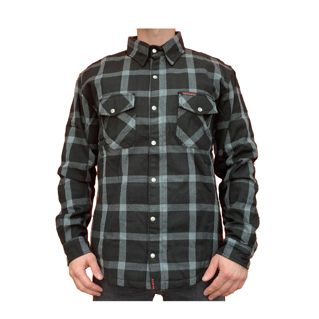 Bikers Gear Australia Noresman Protective Lined with Kevlar Shirt Black / Grey - Image 3