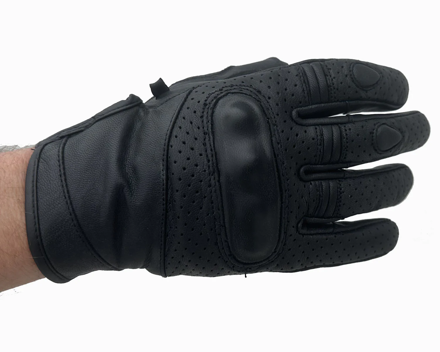 Bikers Gear Australia Meldan Perforated Leather Motorcycle Gloves - Image 3