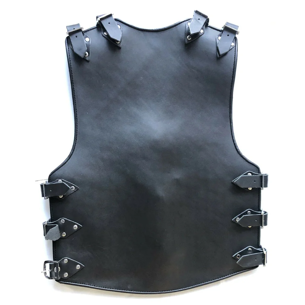 Bikers Gear Australia Panther 3mm HD Plain Leather Motorcycle Vest - Image 3