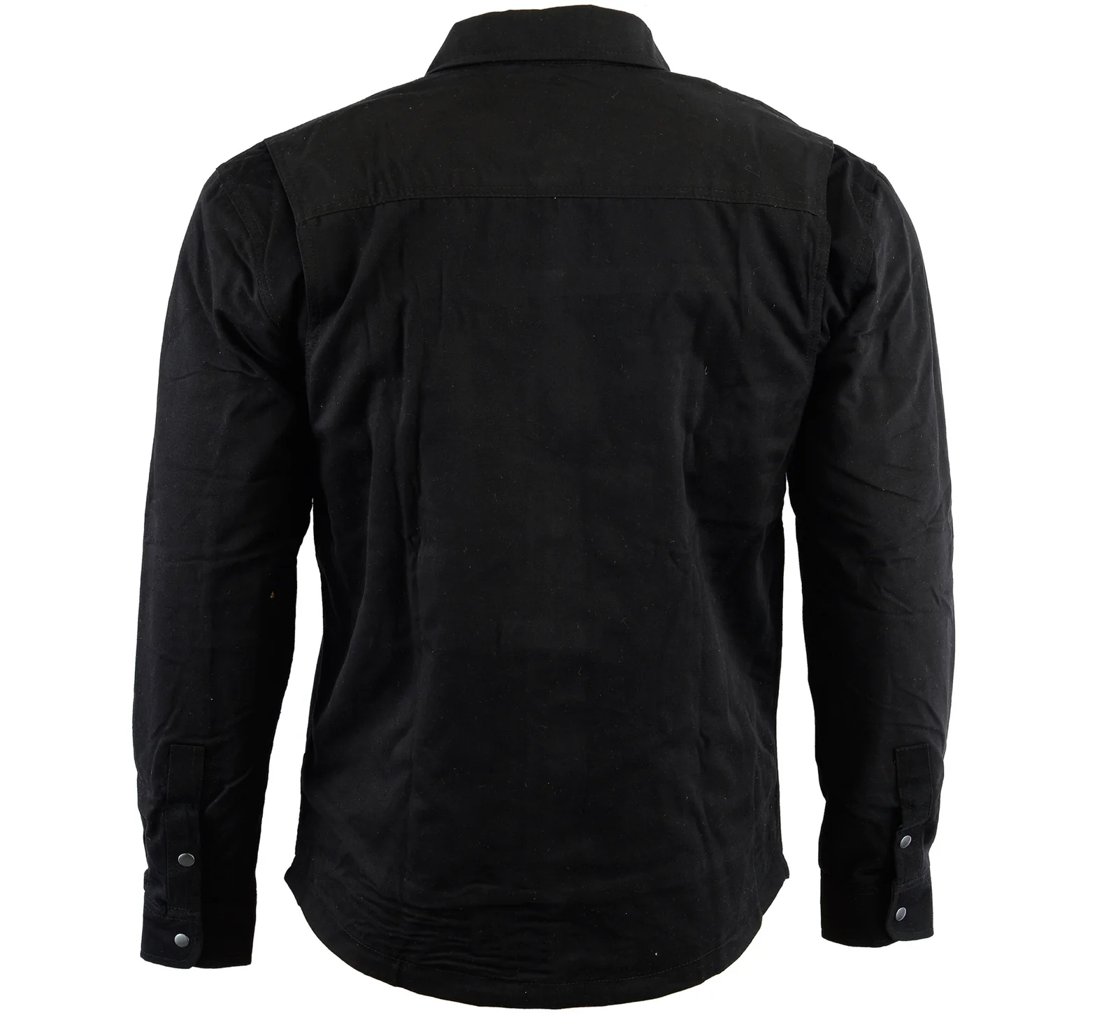 Bikers Gear Australia Motorcycle Protective Shirt Lined with Kevlar SOLID Black - Image 4